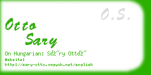 otto sary business card